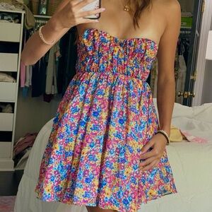 for love and lemons “sasha” strapless mini dress